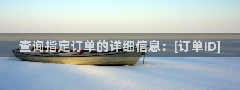 旺财28黑钱：查询指定订单的详细信息：[订单ID]
